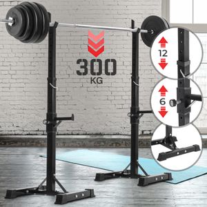Physionics Physionics - Haltegriffständer - Squat Rack - einstellbar - Haltegriffhalter - Anti-Rutsch-Beine Physionics Physionics - Haltegriffständer - Squat Rack - einstellbar - Haltegriffhalter - Anti-Rutsch-Beine