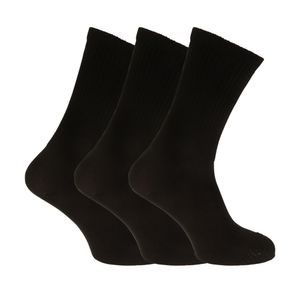 Damen Extra breite Komfort Fit Diabetiker Socken (3 Paar) W472 (37-42 EU) (Schwarz)