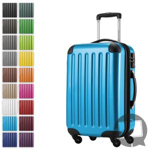 HAUPTSTADTKOFFER - Alex - Příruční zavazadlo tvrdý kufr kabinové zavazadlo pro všechny letecké společnosti, 4 kolečka, rozšiřitelný, 55 cm, 42 litrů,Modrá barva