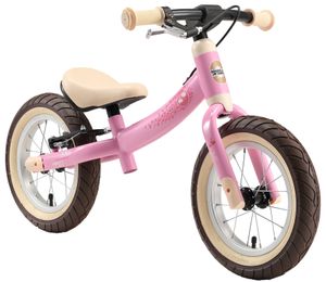 BIKESTAR Mitwachsendes Kinder Laufrad ab 3 - 4 Jahre, 12 Zoll Sport Lauflernrad, Pink