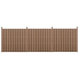 WPC Gartenzaun Sichtschutz Windschutz Lamellenzaun Zaun 562x185cm Braun [neu.holz]