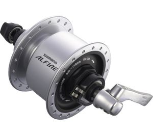 SHIMANO Nabendynamo DH-S501 Alfine 6V/3W 32 Loch Centerlock silber (+Überspannungsschutz)