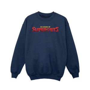 DC Comics - "DC Comics DC League Of Super-Pets Movie Logo" Sweatshirt für Mädchen BI16064 (104) (Marineblau)