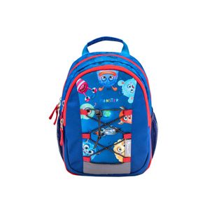Belmil Kinderrucksack Jungen Uni für 1-3 Jährige - Super Leichte 260 g/Kindergarten/Krippenrucksack Kindergartentasche Kindertasche/Blau, Rot (305-9 Cool Monsters)