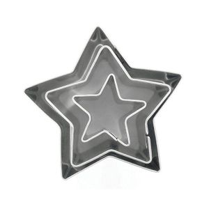 3 Mini-Edelstahl-Ausstechformen - Sterne
