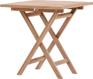 FURNLUX Esstisch Kenia Teak 70cm / Hauptfarbe: Braun / Abmessungen: 70 x 70 x 75 cm