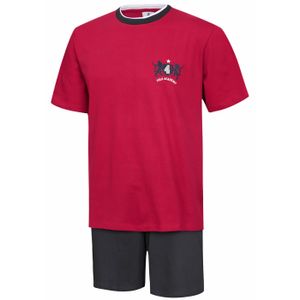 KB Herren Schlafanzug kurz Pyjama Nachtwäsche für Männer Rot XL