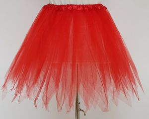 Kinder Röcke Tütü Tüllrock Petticoat Ballettkleid Rock Ballett gezackt Fasching Kurz  30cm Rot