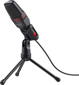 Trust Gaming GXT 212 Mico USB Mikrofon mit Ständer, 3,5 mm Stecker und USB-Adapter, 1,8 m Kabel, Plug & Play, Mikrofon PC ... Trust Gaming GXT 212 Mico USB Mikrofon mit Ständer, 3,5 mm Stecker und USB-Adapter, 1,8 m Kabel, Plug & Play, Mikrofon PC für Computer, PS4, PS5, Streaming, Twitch, YouTube - Schwarz