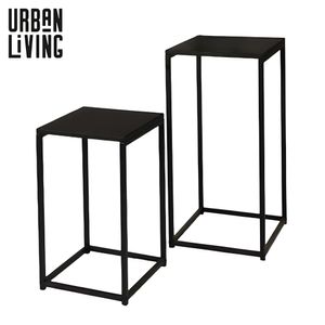Urban Living - Set von 2 Metall Beistelltisch 2er Set - Industriedesign