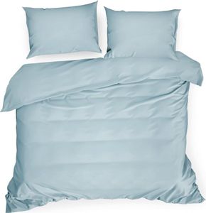 Eurofirany Bettwäschegarnitur Bettwäsche NOVA3 hellblau 180x200 cm 3 TLG SET: mit 2 Kissenbezüge 70x80 cm Eurofirany Bettwäschegarnitur Bettwäsche NOVA3 hellblau 180x200 cm 3 TLG SET: mit 2 Kissenbezüge 70x80 cm