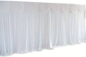 Profesionálne záclony Fabric Backdrop Silk pre fotoateliér, svadba, narodeniny opona Deco svadobnéImitáciaácie opona pozadie 3 meter x3 meter biela
