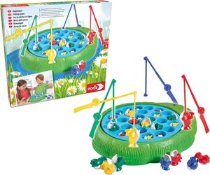 noris 606062024 Angelspiel, Wer Zuerst alle Fische Seiner Farbe geangelt hat Gewinnt, für Kinder ab 3 Jahren Bunt