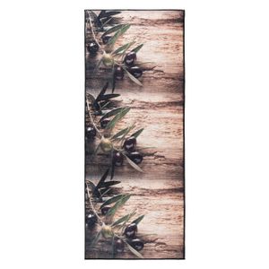 Küchenläufer Waschbarer Teppich Olive M3070 – 65x180 cm
