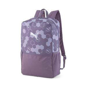 PUMA Beta Backpack Purple Charcoal-Logo Hexagon AOP