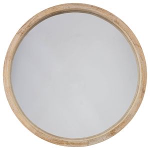Runder Spiegel mit Holzrahmen, Ø 52 cm