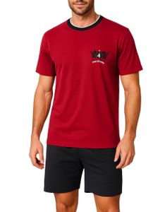 KB Herren Schlafanzug kurz Pyjama Nachtwäsche für Männer Rot XL KB Herren Schlafanzug kurz Pyjama Nachtwäsche für Männer Rot XL