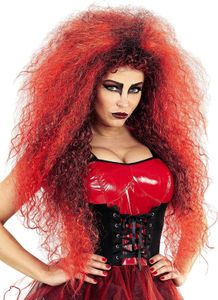 Teufel Hexen Perücke - rote wild devil Perücken Dame