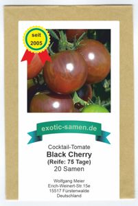 Schwarze Cherry-Tomate - süß, aromatisch - Black cherry - 20 Samen