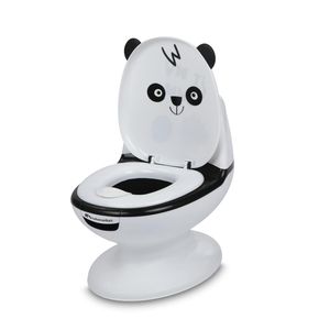 Bebeconfort Toilettensitz in Minigröße für Kinder, Toilette fürs Töpfchentraining mit süßem Panda, inklusive Spülgeräusch, geeignet ab 18 Monaten