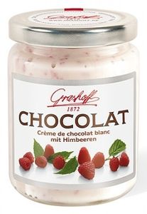 Schoko-Creme CHOCOLAT mit weißer Schokolade & Himbeeren von Grashoff, 250g