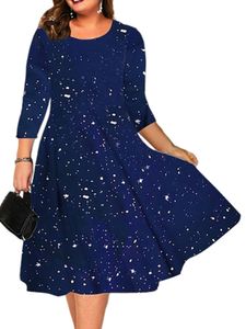 Damen Abendkleider Langes Kleid Glänzend Boho Länge Sommer Elegant Midi Kleider Blau,Größe 4XL