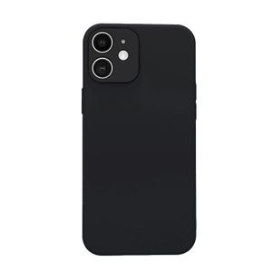 Hülle für iPhone 12 Case Cover Bumper Silikon Softgrip Schutzhülle Farbe: Schwarz