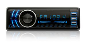 ELGAUS ES-MP870M, universelles 1 DIN Autoradio,| 3 USB Slots, MP3, RDS, ID3, RGB, AUX, SD Kartenslot, Freisprechfunktion, Fernbedienung