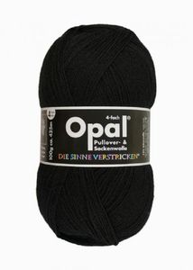 Opal Sockenwolle 100g Uni Tiefschwarz 4-fach