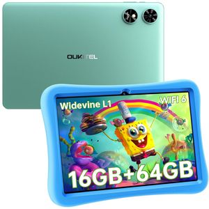 OUKITEL OT6 KID Tablet 10,1" Android 13 Tablet pro děti 16GB+64GB 8000mAh WiFi6 BT5.0, rodičovská kontrola, Widevine L1,Google Kids Space, zelený