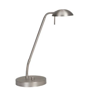 Steinhauer stolová lampa Biron 1-svetlo strieborná matná 35x17cm