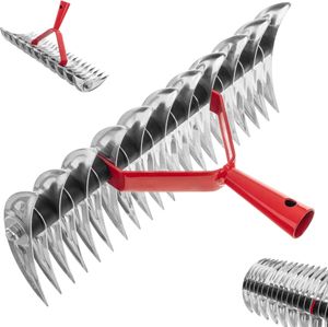 Provzdušňovač trávníku KADAX "Strand", ruční vertikutátor pro zahradu, kovový, oboustranný, bez rukojeti, 36 cm