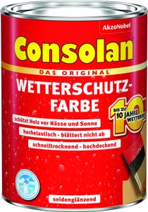Consolan Wetterschutzfarbe, Steingrau, 2,5 l