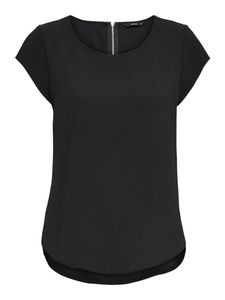 Only Damen T-Shirt Onlvic S/S Solid Top Maken-Designer-Bluse gr.34-42, Farbe:Schwarz, Größe:36