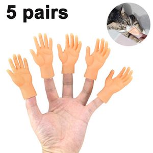 Fingerpuppen 10 Stück Rubber Finger Hands Mini Puppets Lustige Handpuppe für Spiel Halloween Weihnachten Handzubehör für Spiel