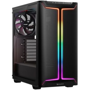 be quiet! Pure Base 501 DX Black PC-Gehäuse, 3 vorinstallierte Pure Wings 3 140mm PWM-Lüfter, hoher statischer Druck, dynamisches Front-Design