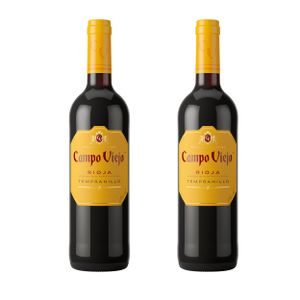 Campo Viejo Tempranillo 2er Set, Spanischer Rotwein, Wein, Alkohol, Flasche, 13.5 %, 2x750 ml, 60000100