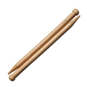 Bambus Stricknadel gerade Größe 20, Länge 35 cm (Paar) XXL Maxi