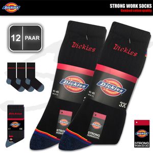 12 Paar DICKIES® STRONG WORK SOCKS Herren Arbeitssocken Business Socken Strümpfe Größe 43-46