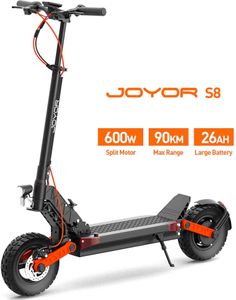 E-Scooter Joyor S8-Z 600W 25 km/h bis 90 km Reichweite 26Ah 1248 Wh Akku 10 Zoll hydraulische Bremsen faltbarer offroad Elektroroller