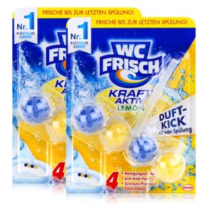 2x Henkel WC Frisch Kraft Aktiv Lemon mit 4-facher Aktivstoff-Kombination