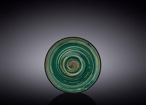 Spodek Wilmax, 12 cm, spiralny zielony, porcelana, WL-669534/B