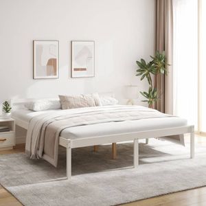 vidaXL Seniorenbett Weiß 180x200 cm Massivholz Kiefer vidaXL Seniorenbett Weiß 180x200 cm Massivholz Kiefer