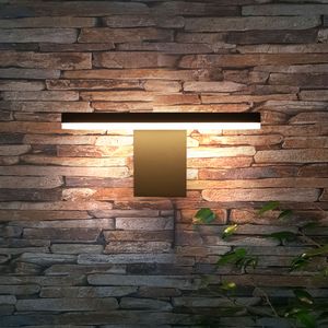 MODERNE LED Außenwandleuchte Wandleuchte 10W warmweiß schwarz Wandlampe Wandleuchte Außenlampe Lampe 17601