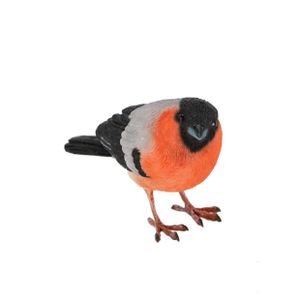 Rivanto® Vogelfigur Gimpel, authentische Tierfigur aus Kunststoff, ca. 8,5 cm, Gartendekoration