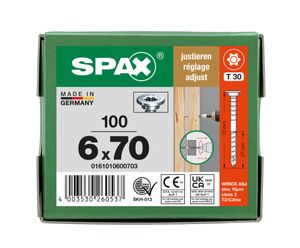 SPAX Justierschraube 6 x 70 - 100 Stk