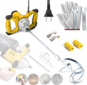 2600W Rührwerk Mörtelrührer Zementrührer Rührgerät, 6 Geschwindigkeiten, einstellbare Mischmaschine, Dünnbettmörtel, Fugenmörtel, Gips, Farbe usw.