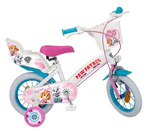 12 Zoll Kinder Mädchen Fahrrad Kinderfahrrad Mädchenfahrrad Mädchenrad Kinderrad Rad Bike Paw Patrol Weiß