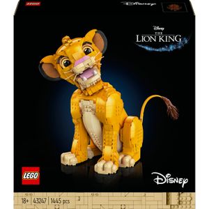 LEGO ǀ Disney Simba, der junge König der Löwen, Bauspielzeug zum Sammeln mit kreativer Tierfigur, entspannende Aktivität für Erwachsene, Geschenkidee für Filmfans 43247