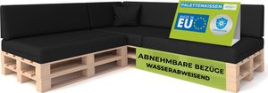 Pillows24 - Poduszki na palety ze zdejmowaną poszewką - ZESTAW 8 | Poduszki na sofę z europalet 120x80 - Wodoodporne - Outdoor/Indoor | Czarne Pillows24 - Poduszki na palety ze zdejmowaną poszewką - ZESTAW 8 | Poduszki na sofę z europalet 120x80 - Wodoodporne - Outdoor/Indoor | Czarne